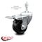 Service Caster 3.5 Inch Soft Rubber Wheel Swivel 3/8 Inch Stem Caster with Total Lock Brake SCC SCC-TSTTL20S3514-SRS-381615 - alternate 2
